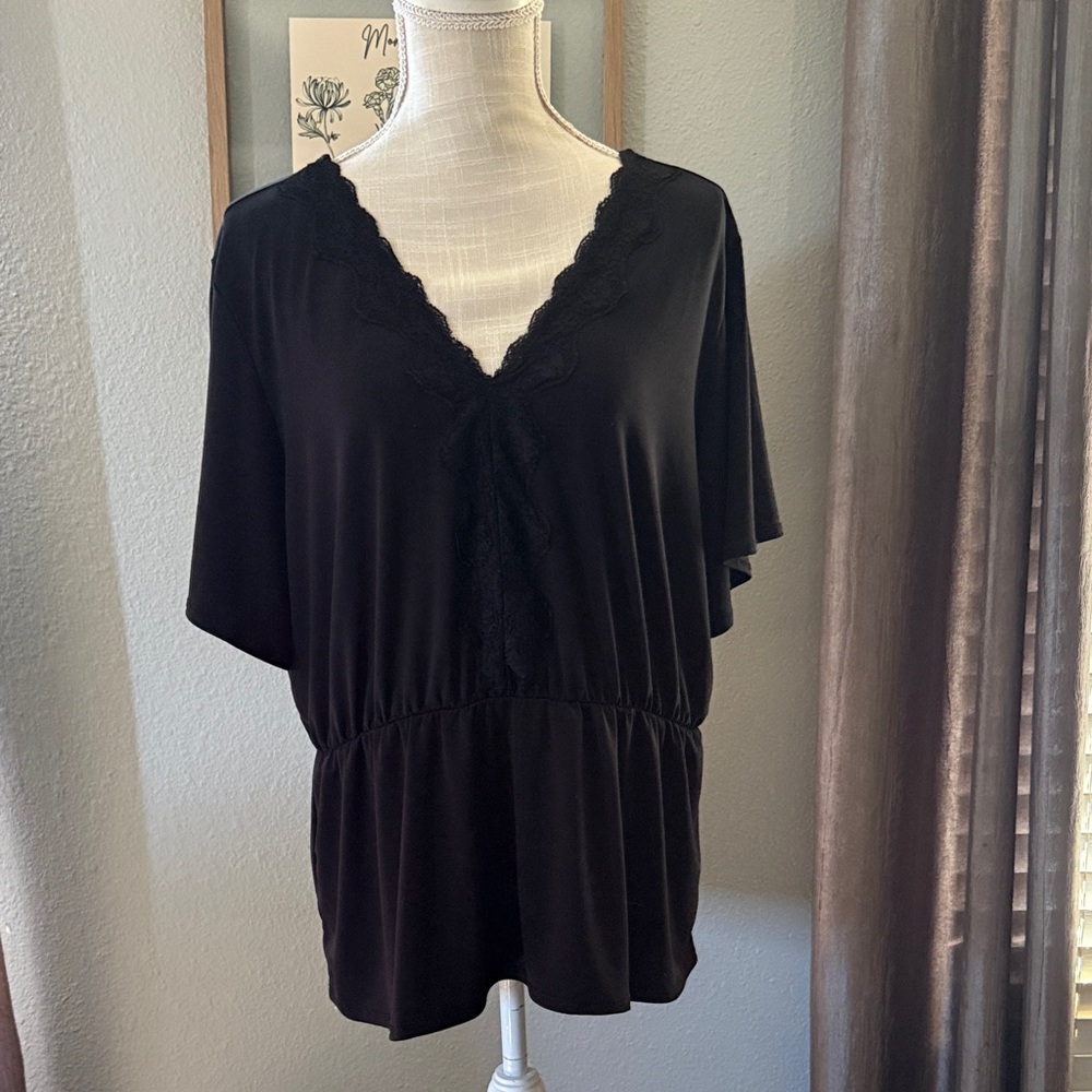 Maurices Black V-Neck Top
